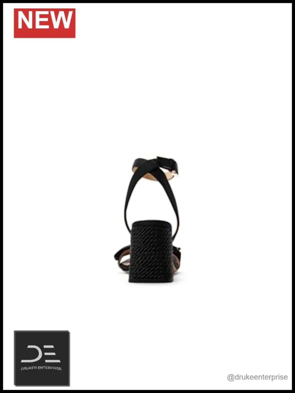 Heeled Sandals with Bow & Rope-Wrapped Block Heel
